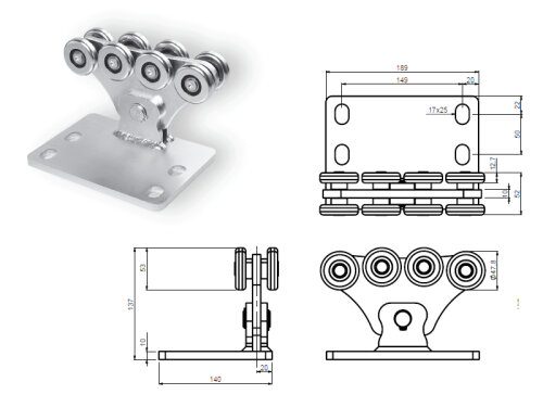 SPEED SK - nosný vozík osmikolový
